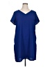 Apt. 9 100% Polyester Solid Blue Casual Dress Size XL - photo 1