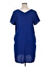 Apt. 9 100% Polyester Solid Blue Casual Dress Size XL - photo 2
