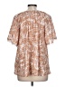 VOY 100% Polyester Brown Short Sleeve Blouse Size L - photo 2
