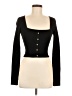 Blue Blush Black Long Sleeve Top Size M - photo 1