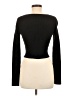 Blue Blush Black Long Sleeve Top Size M - photo 2