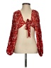 Shein 100% Rayon Red 3/4 Sleeve Blouse Size 2 - photo 1