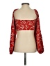 Shein 100% Rayon Red 3/4 Sleeve Blouse Size 2 - photo 2