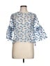 The Fold Blue 3/4 Sleeve Blouse Size 12 - photo 1