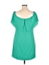 Charles Henry Solid Teal Casual Dress Size XL - photo 2