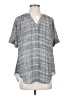 Worthington 100% Polyester Gray Short Sleeve Blouse Size S (petite) - photo 1