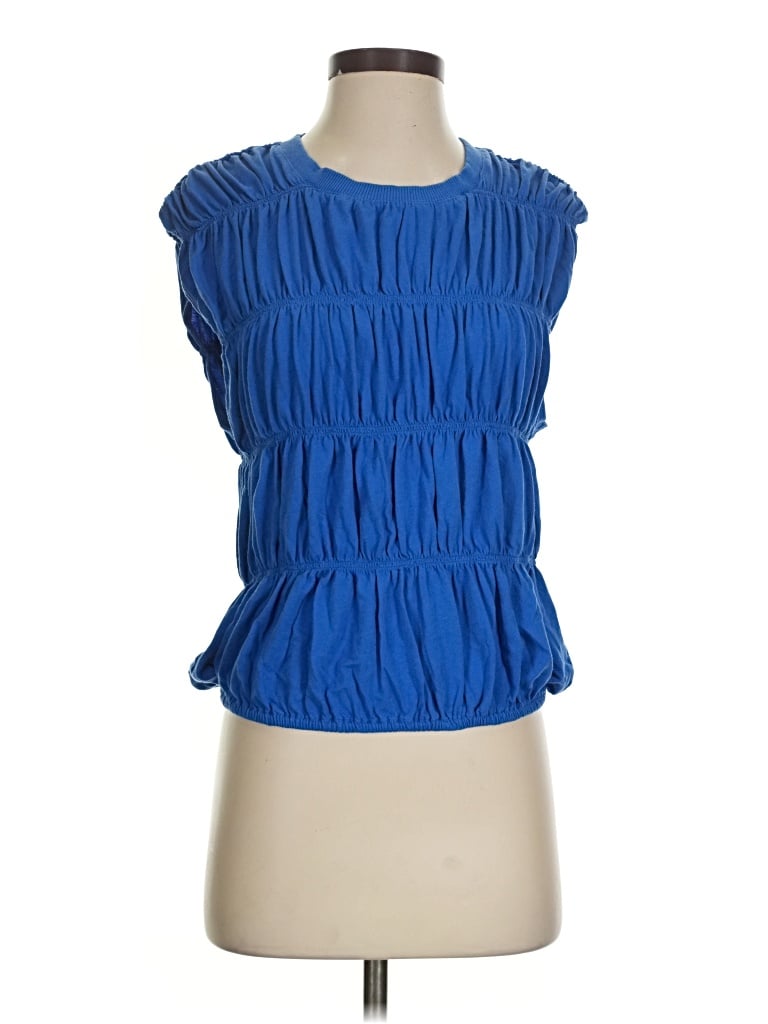 Pre-owned Maeve Sleeveless Blouse In Blue
