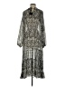 Aqua Paisley Silver Casual Dress Size S - photo 1