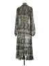 Aqua Paisley Silver Casual Dress Size S - photo 2