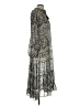 Aqua Paisley Silver Casual Dress Size S - photo 4