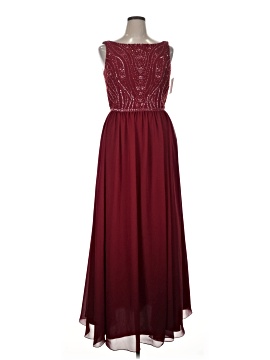 sachin and babi light blue dress Adrianna Papell Bead V Neck Long Dress