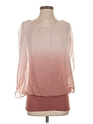 Giusy 3/4 Sleeve Silk Top (view 1)