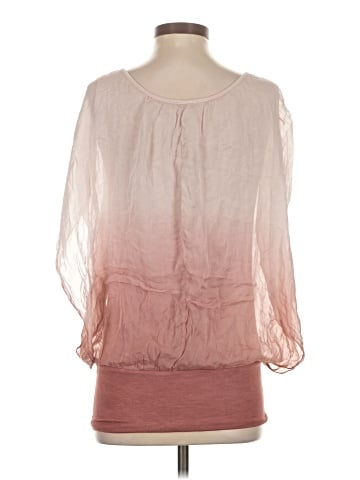 Giusy 3/4 Sleeve Silk Top (view 2)