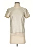 DKNY Metallic Silver Short Sleeve Top Size XS - photo 1