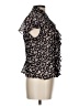Chaps 100% Polyester Black Short Sleeve Blouse Size L (petite) - photo 4