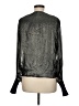 Amanda Wakeley 100% Polyester Metallic Silver Long Sleeve Blouse Size 6 - photo 2