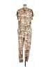 Cuddl Duds Animal Print Ivory Jumpsuit Size 1X - photo 2