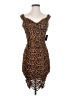 Express Animal Print Brown Cocktail Dress Size XS - photo 1