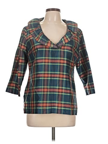 Devon Baer 3/4 Sleeve Silk Top (view 1)