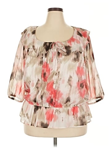 I.N. Studio 3/4 Sleeve Blouse (view 1)