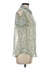 BCBGeneration 100% Polyester Floral Blue Short Sleeve Blouse Size L - photo 4