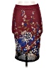 Assorted Brands Print Burgundy Formal Skirt Size 26 waist (estimated) - photo 1