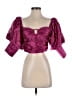Majorelle 100% Polyester Burgundy Short Sleeve Blouse Size S - photo 1