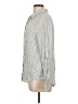 BeachLunchLounge 100% Rayon Stripes Silver Long Sleeve Blouse Size L - photo 5