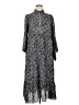 Max Studio 100% Polyester Paisley Gray Casual Dress Size XL - photo 1