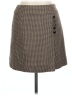 Talbots 100% Polyester Houndstooth Brown Casual Skirt Size 10 - photo 1