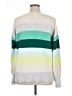 Ann Taylor LOFT Color Block Green Pullover Sweater Size XL - photo 2