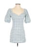 Majorelle 100% Polyester Plaid Blue Casual Dress Size S - photo 1