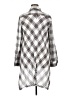 Max Studio 100% Rayon Plaid Silver Long Sleeve Button-Down Shirt Size XL - photo 2