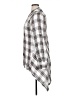 Max Studio 100% Rayon Plaid Silver Long Sleeve Button-Down Shirt Size XL - photo 5