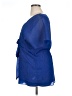 Fashion Bug 100% Polyester Blue Short Sleeve Blouse Size 1X - photo 5