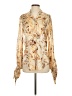 Escada 100% Viscose Gold Long Sleeve Blouse Size EU 36 / US 6 - photo 1