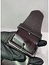 Burberry 100% Leather Black Brown Leather Belt Size 4 - photo 6