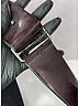 Burberry 100% Leather Black Brown Leather Belt Size 4 - photo 5