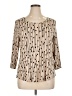 JM Collection Tan 3/4 Sleeve Blouse Size XL (petite) - photo 1