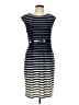 Connected Apparel Stripes Blue Casual Dress Size 12 - photo 1