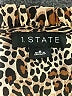 1.State 100% Polyester Animal Print Brown Short Sleeve Blouse Size M - photo 7