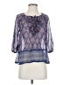 Hollister 100% Polyester Blue 3/4 Sleeve Blouse Size S - photo 1