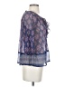 Hollister 100% Polyester Blue 3/4 Sleeve Blouse Size S - photo 4