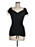Express 100% Polyester Black Short Sleeve Top Size M - photo 1