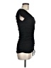 Express 100% Polyester Black Short Sleeve Top Size M - photo 4
