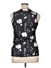 Unbranded 100% Polyester Floral Black Sleeveless Blouse Size XL - photo 2