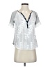 Tiny 100% Rayon Silver Short Sleeve Blouse Size XS - photo 1