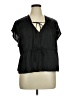 Old Navy 100% Polyester Black Short Sleeve Blouse Size XL - photo 1