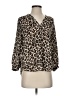 Vince Camuto 100% Polyester Animal Print Tan 3/4 Sleeve Blouse Size S - photo 1