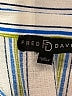Fred David Stripes Blue Short Sleeve Blouse Size L - photo 7